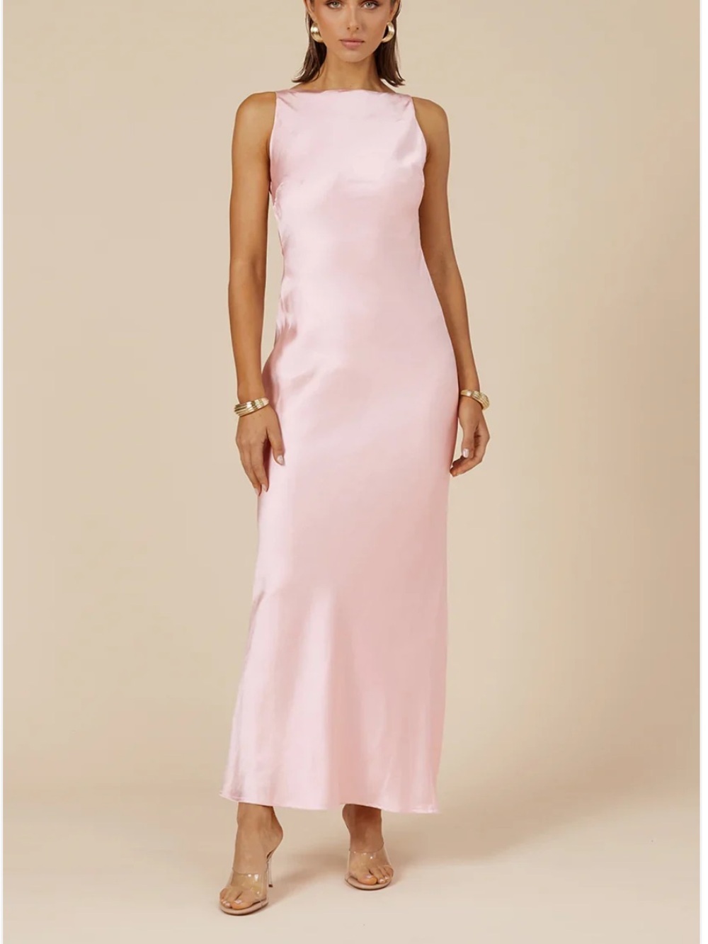 Runaway the label pink satin dress